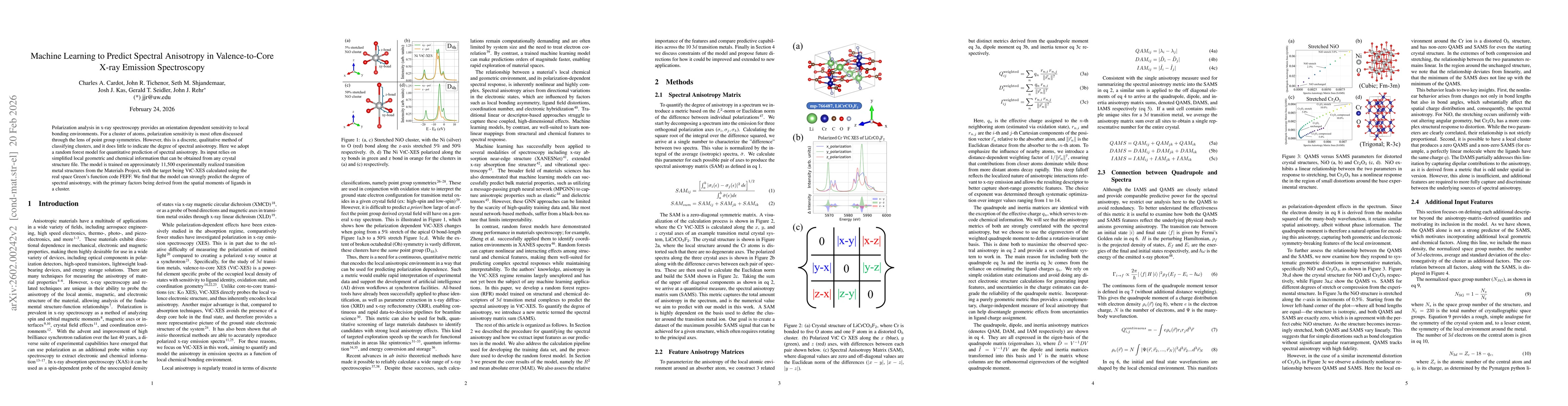Thumbnail for Machine Learning to Predict Spectral Anisotropy in Valence-to-Core X-ray Emission Spectroscopy