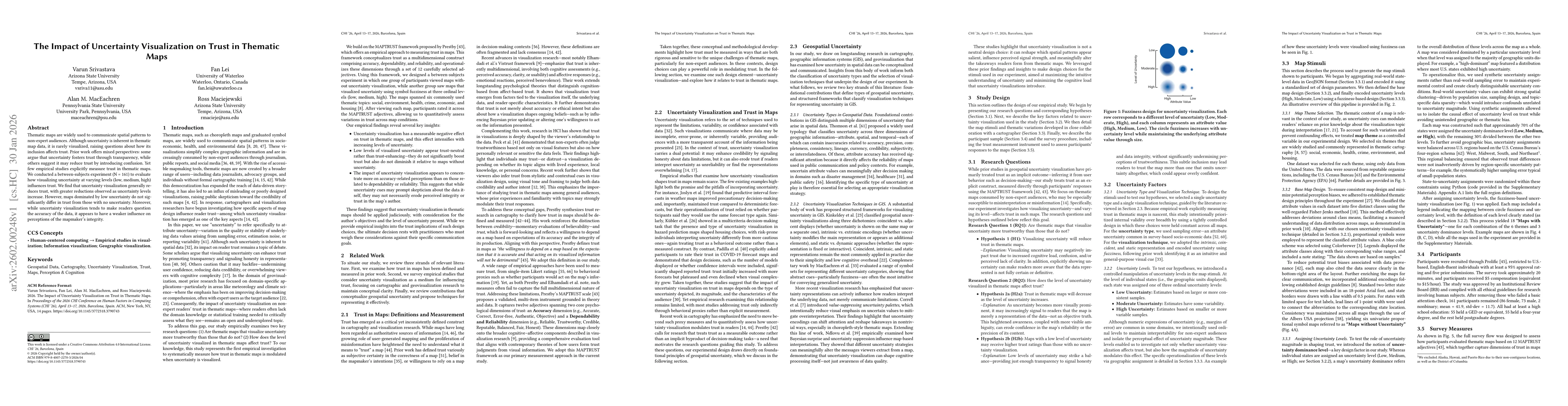 Thumbnail for The Impact of Uncertainty Visualization on Trust in Thematic Maps