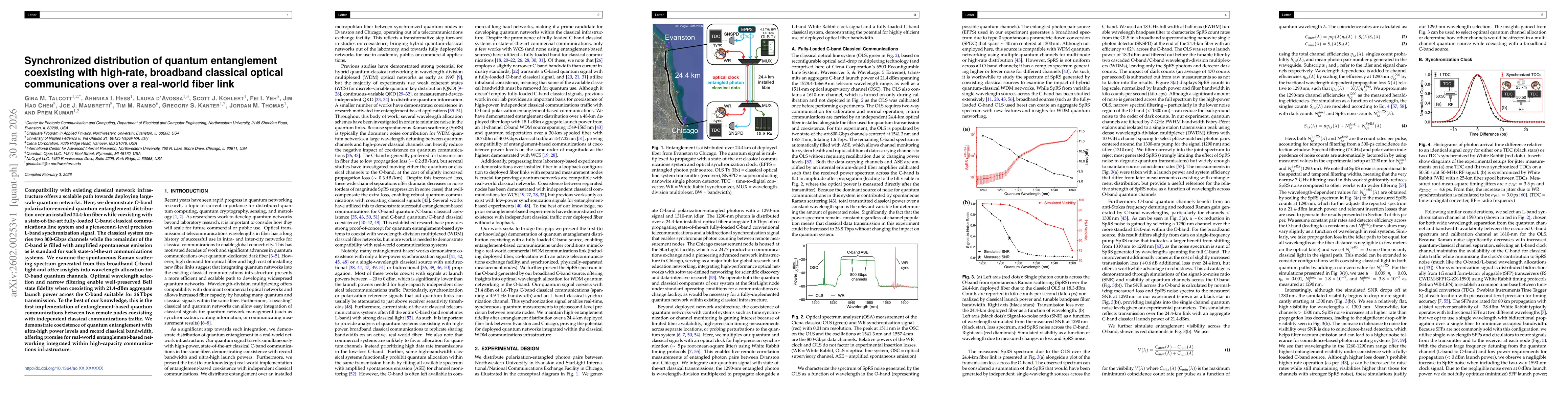 Thumbnail for Synchronized distribution of quantum entanglement coexisting with high-rate, broadband classical optical communications over a real-world fiber link