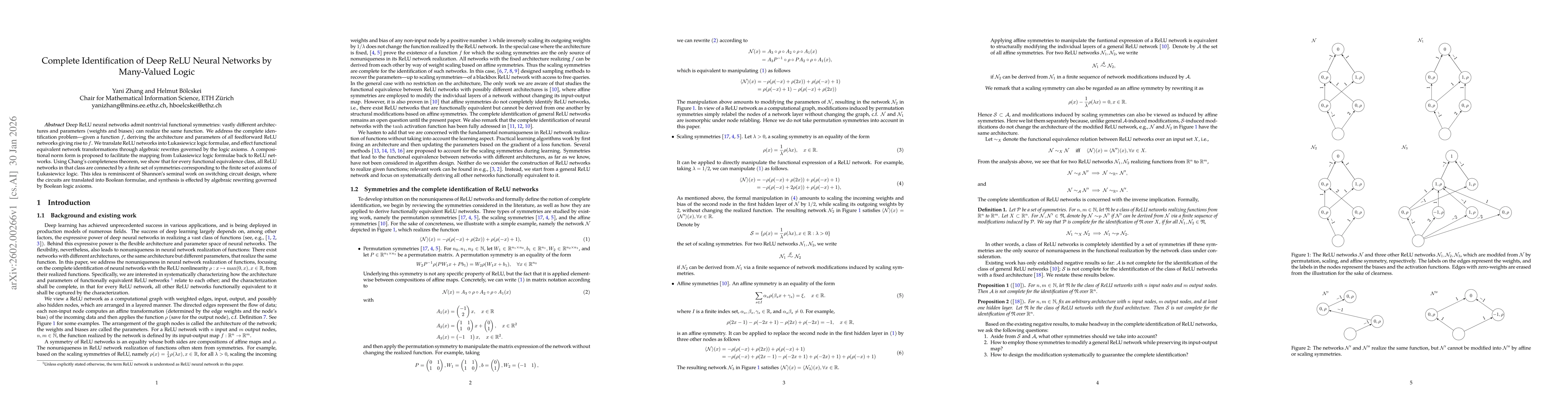 Thumbnail for Complete Identification of Deep ReLU Neural Networks by Many-Valued Logic