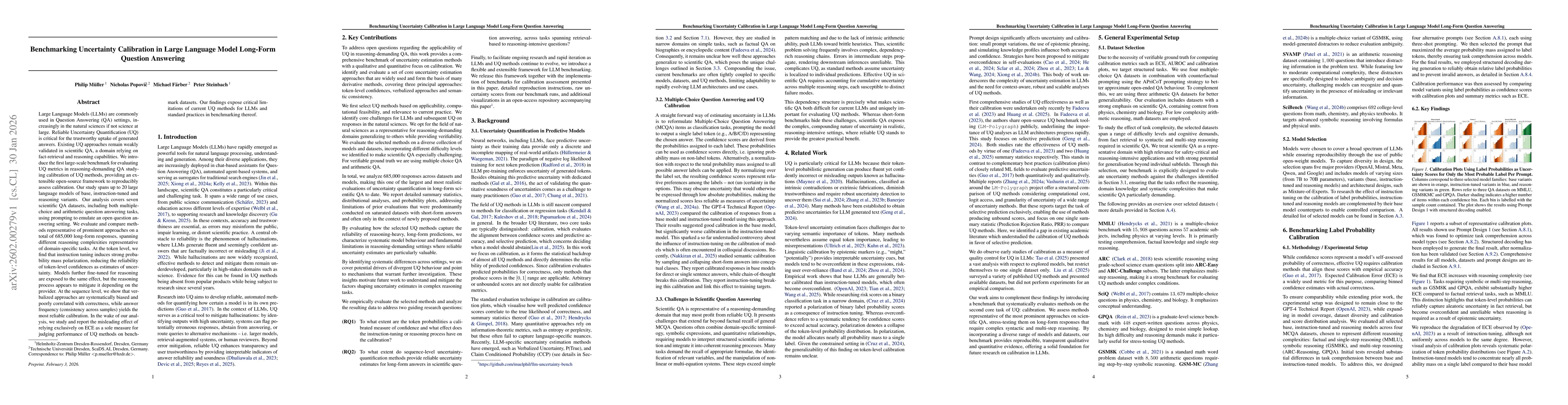Thumbnail for Benchmarking Uncertainty Calibration in Large Language Model Long-Form Question Answering