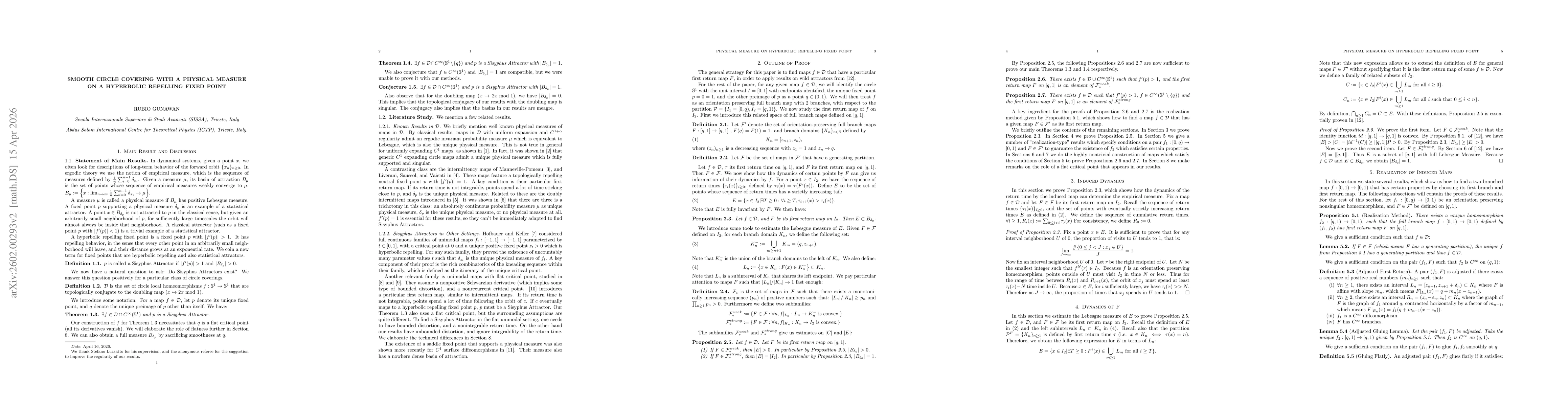 Thumbnail for $C^1$ Circle Covering with a Physical Measure on a Hyperbolic Repelling Fixed Point