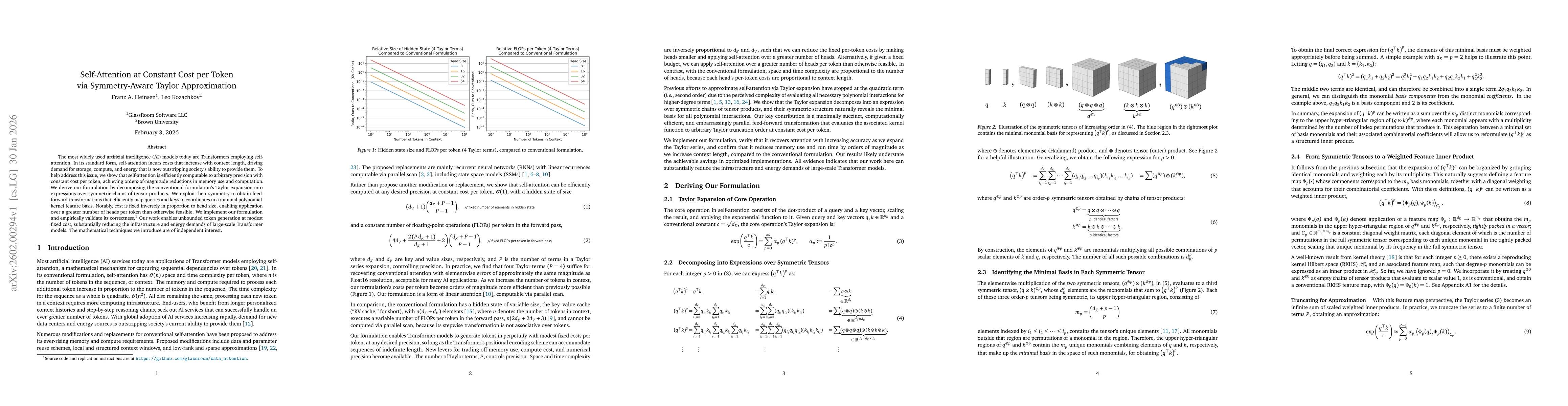 Thumbnail for Self-Attention at Constant Cost per Token via Symmetry-Aware Taylor Approximation