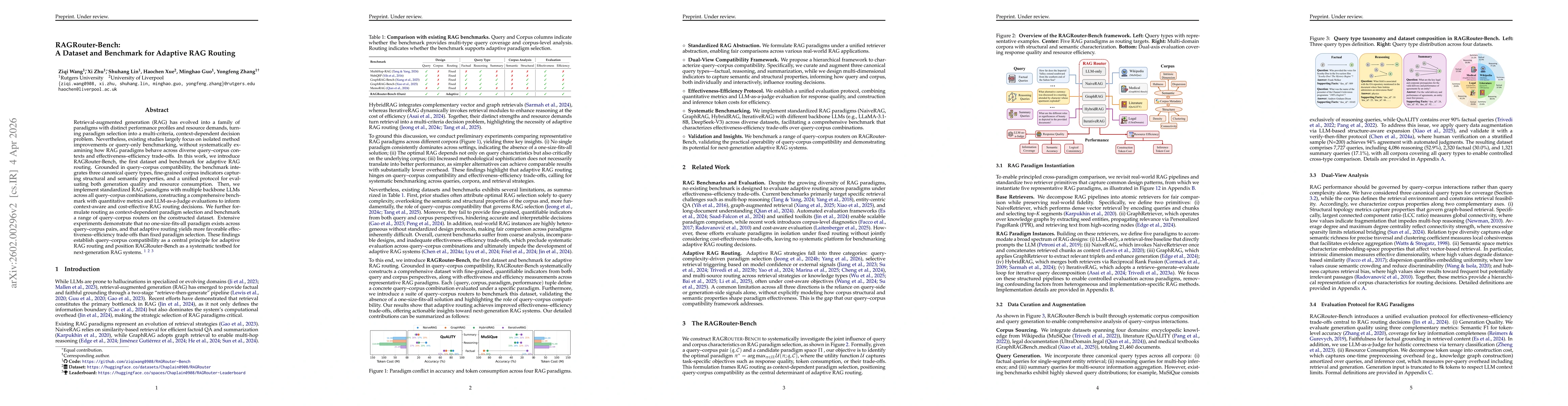 Thumbnail for RAGRouter-Bench: A Dataset and Benchmark for Adaptive RAG Routing