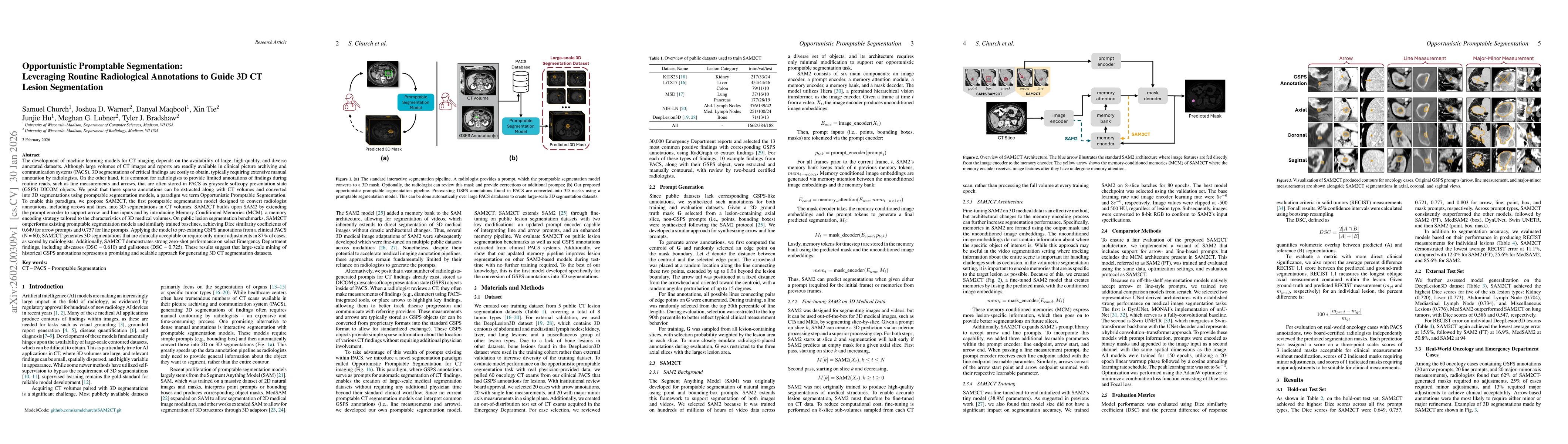 Thumbnail for Opportunistic Promptable Segmentation: Leveraging Routine Radiological Annotations to Guide 3D CT Lesion Segmentation