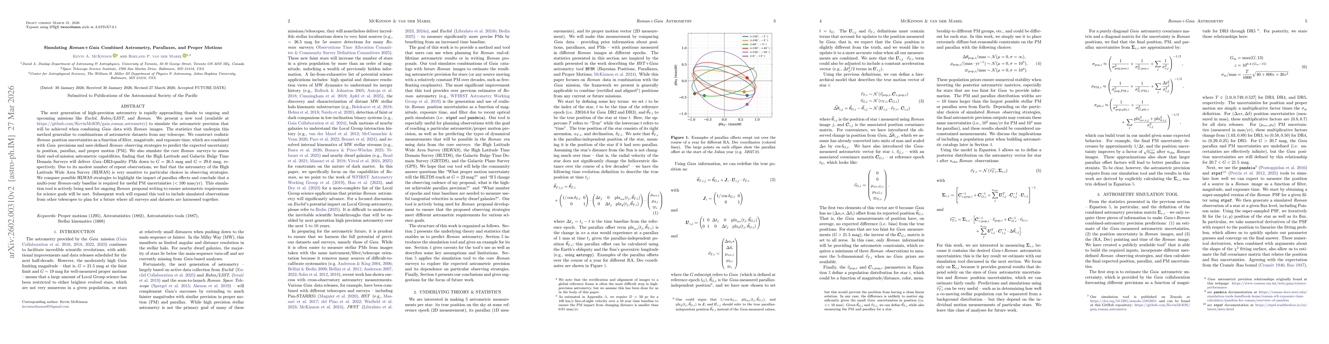 Thumbnail for Simulating Roman+Gaia Combined Astrometry, Parallaxes, and Proper Motions