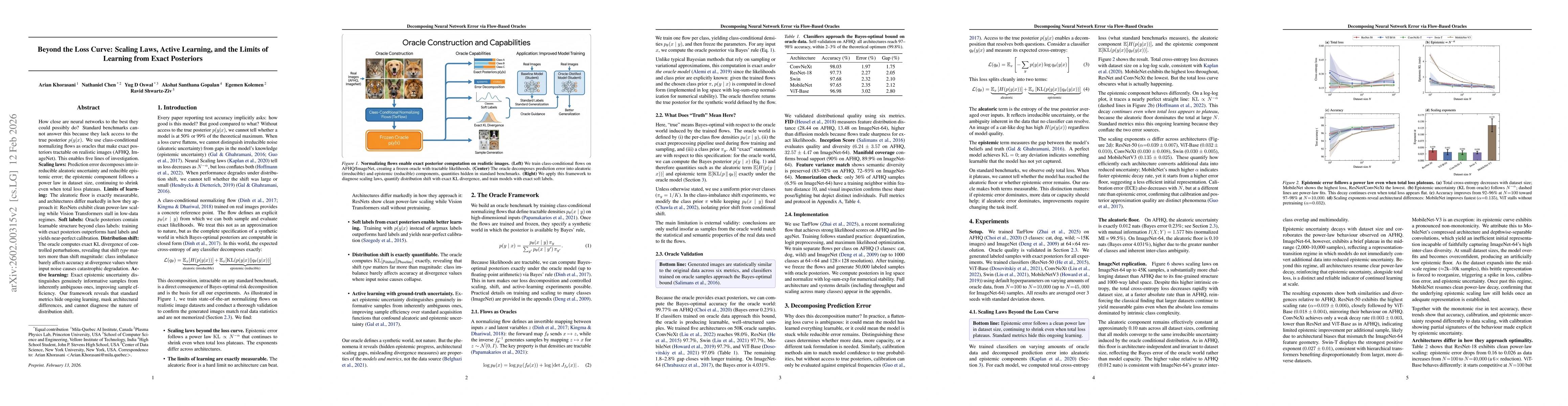 Thumbnail for Beyond the Loss Curve: Scaling Laws, Active Learning, and the Limits of Learning from Exact Posteriors