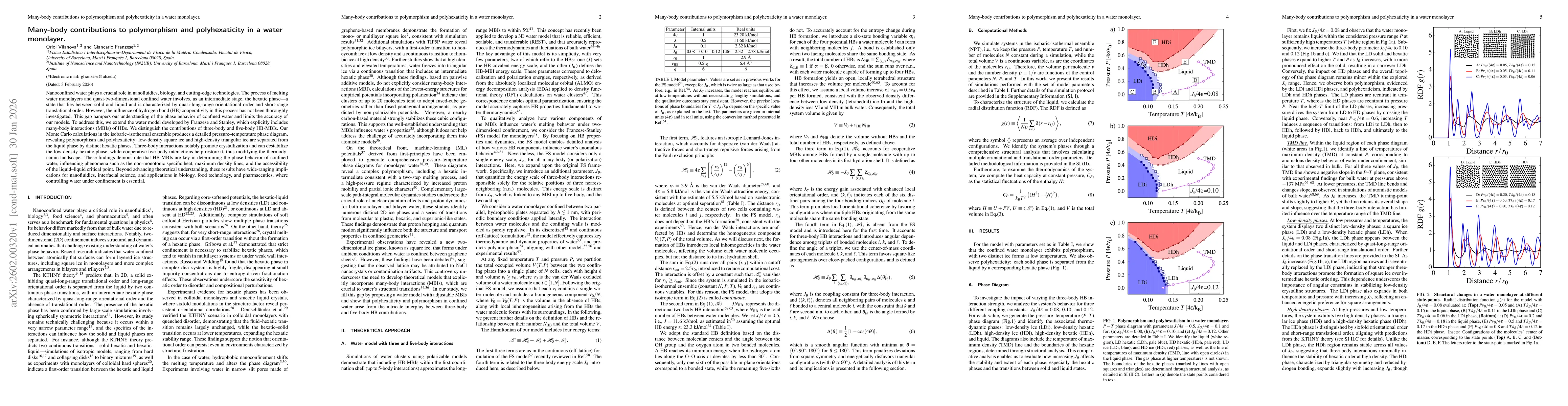 Thumbnail for Many-body contributions to polymorphism and polyhexaticity in a water monolayer