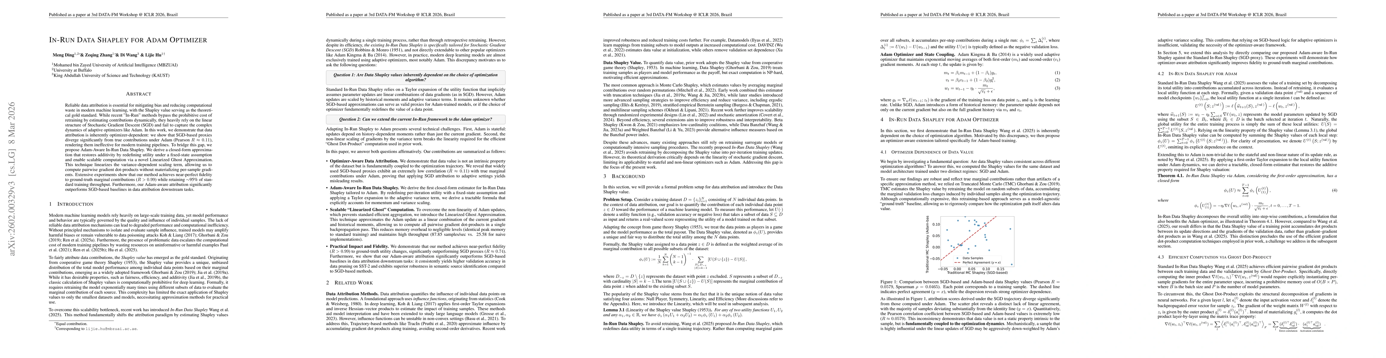 Thumbnail for In-Run Data Shapley for Adam Optimizer