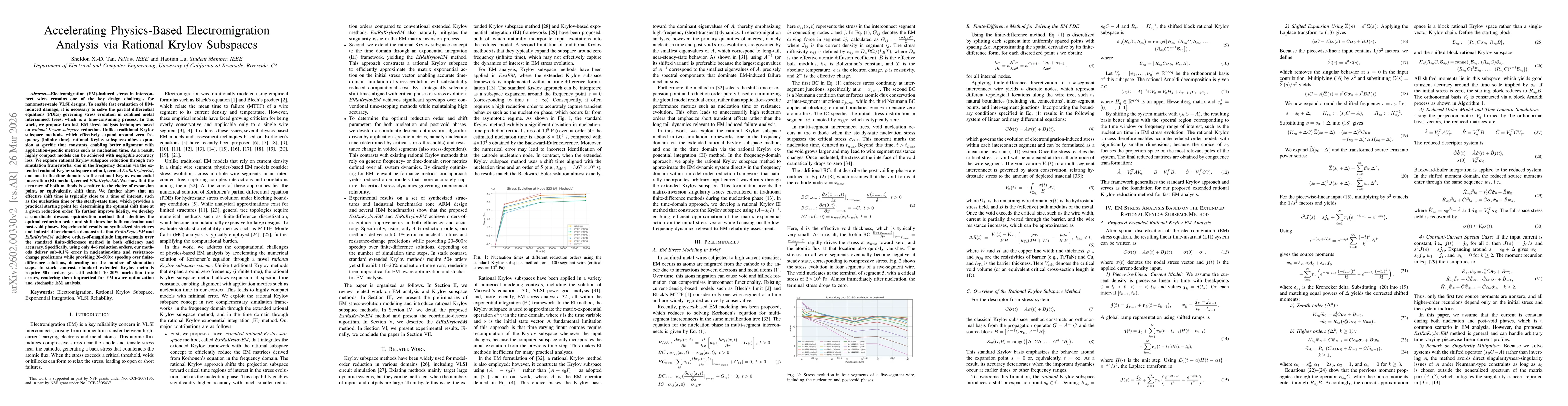 Thumbnail for Accelerating Physics-Based Electromigration Analysis via Rational Krylov Subspaces