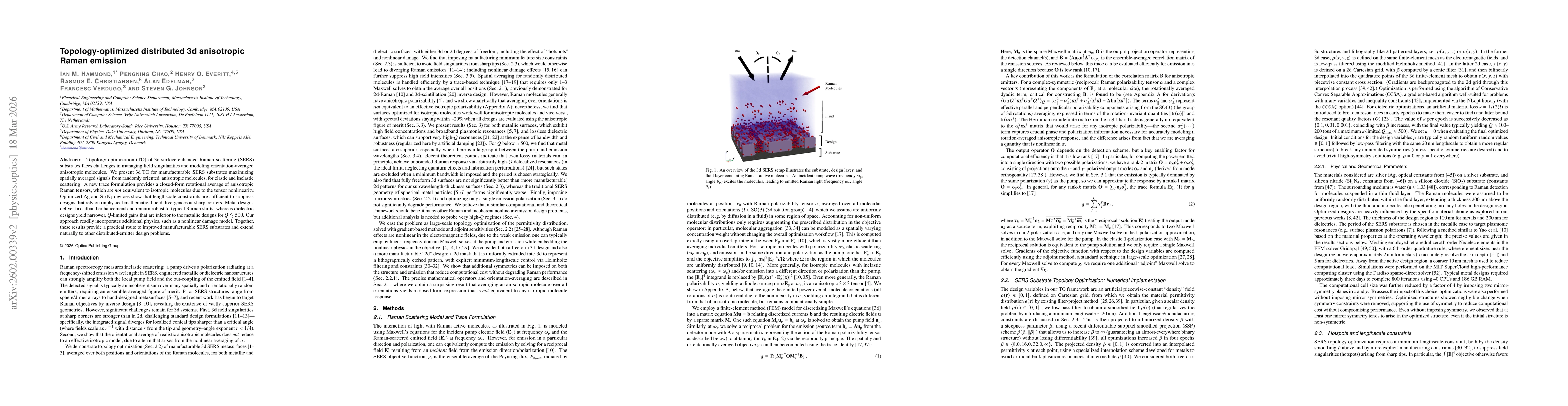 Thumbnail for Topology-optimized distributed 3d anisotropic Raman emission
