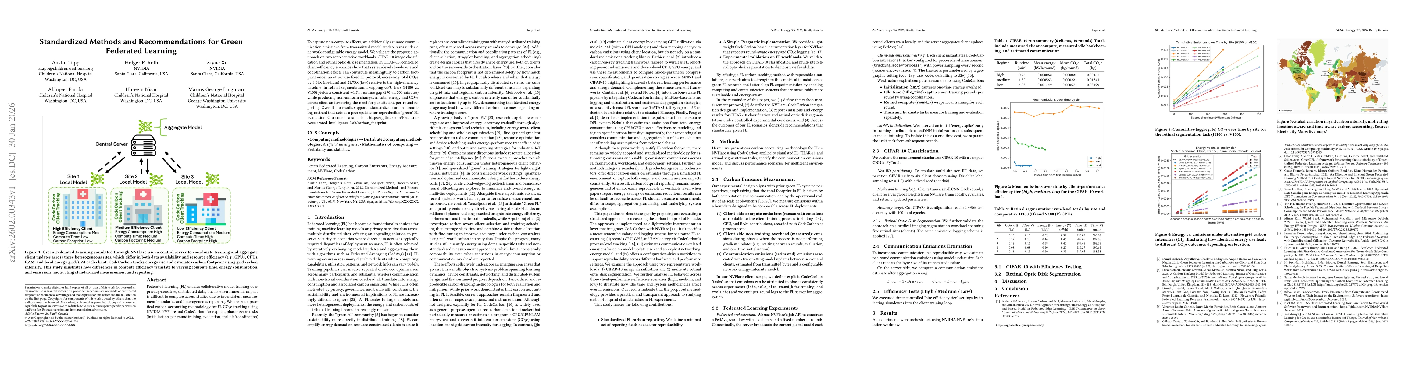 Thumbnail for Standardized Methods and Recommendations for Green Federated Learning