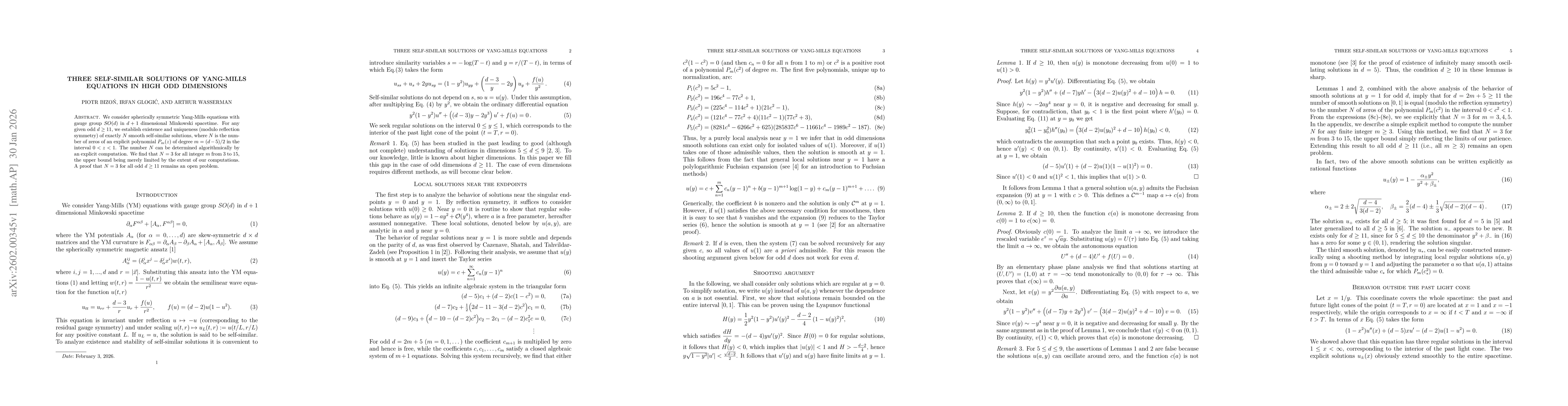Thumbnail for Three self-similar solutions of Yang-Mills equations in high odd dimensions