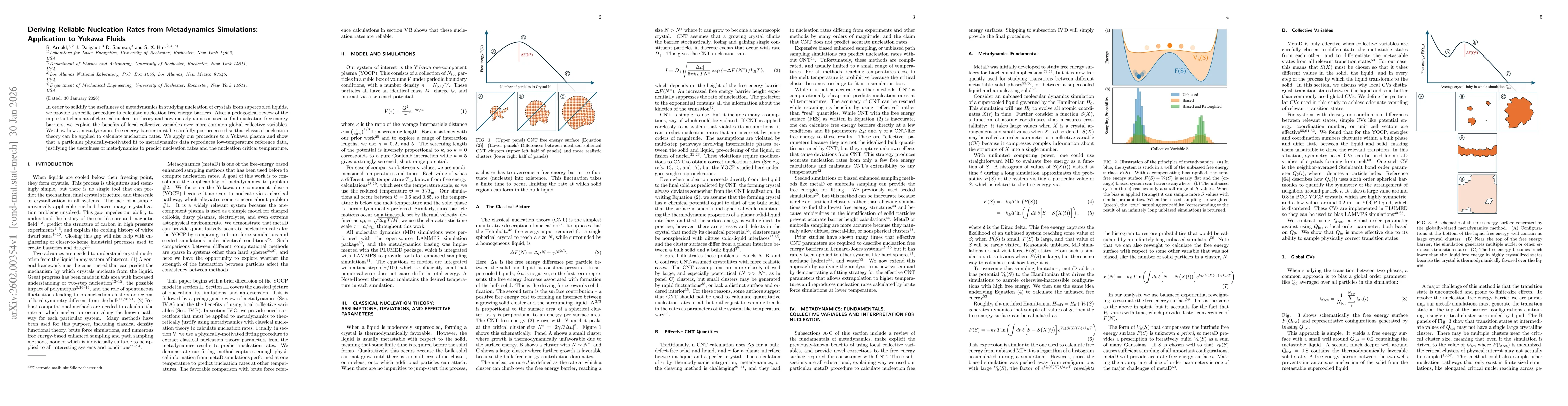 Thumbnail for Deriving Reliable Nucleation Rates from Metadynamics Simulations: Application to Yukawa Fluids
