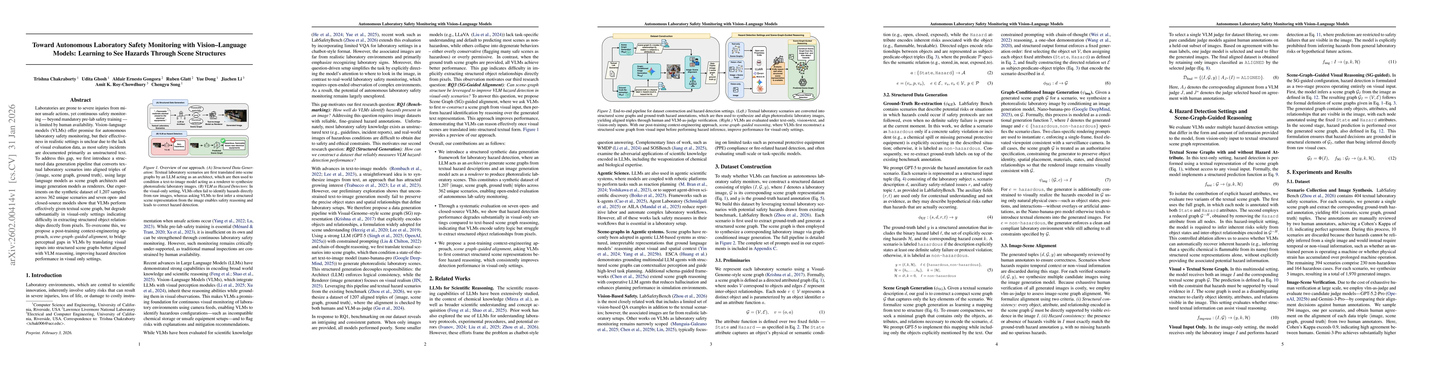 Thumbnail for Toward Autonomous Laboratory Safety Monitoring with Vision Language Models: Learning to See Hazards Through Scene Structure