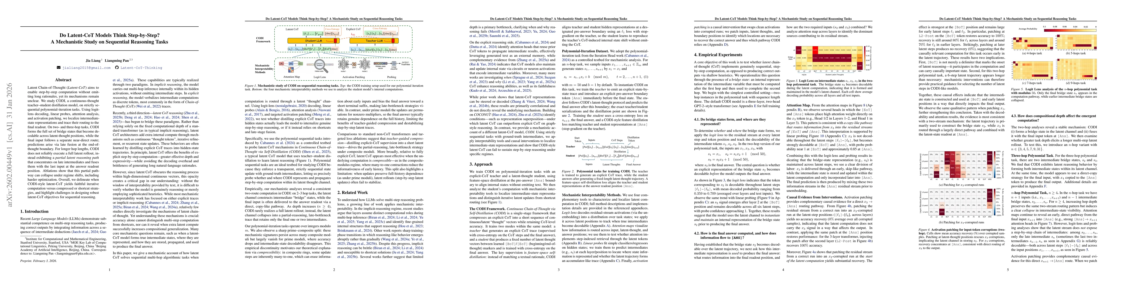 Thumbnail for Do Latent-CoT Models Think Step-by-Step? A Mechanistic Study on Sequential Reasoning Tasks