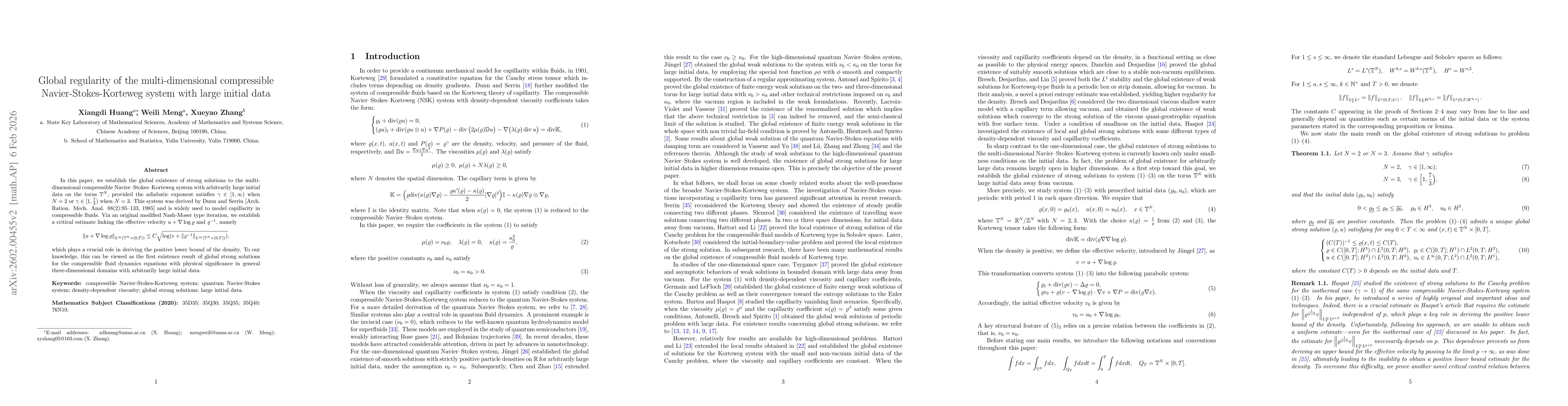 Thumbnail for Global regularity of the multi-dimensional compressible Navier-Stokes-Korteweg system