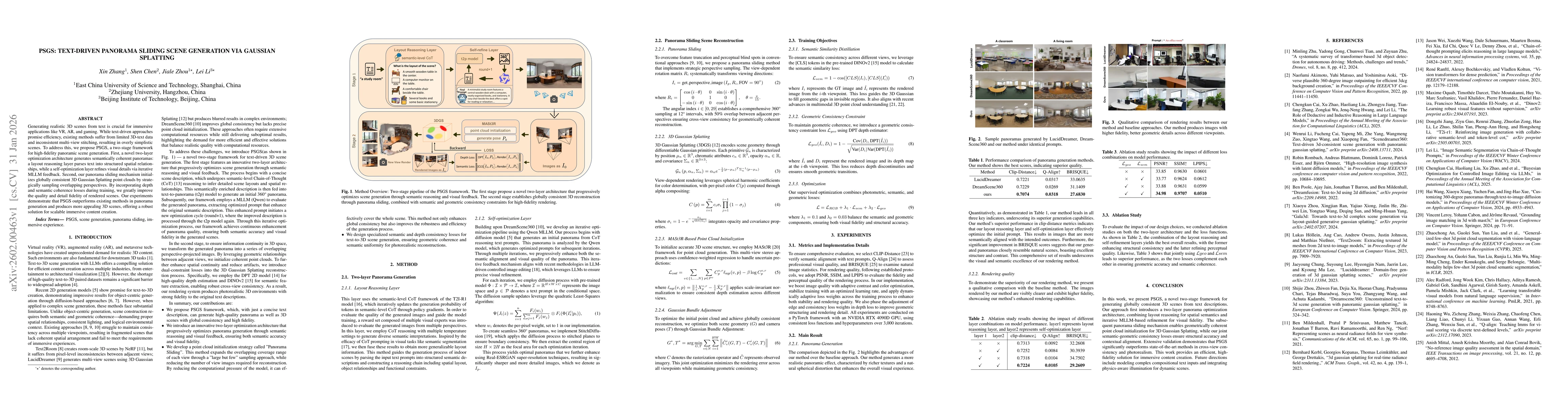 Thumbnail for PSGS: Text-driven Panorama Sliding Scene Generation via Gaussian Splatting