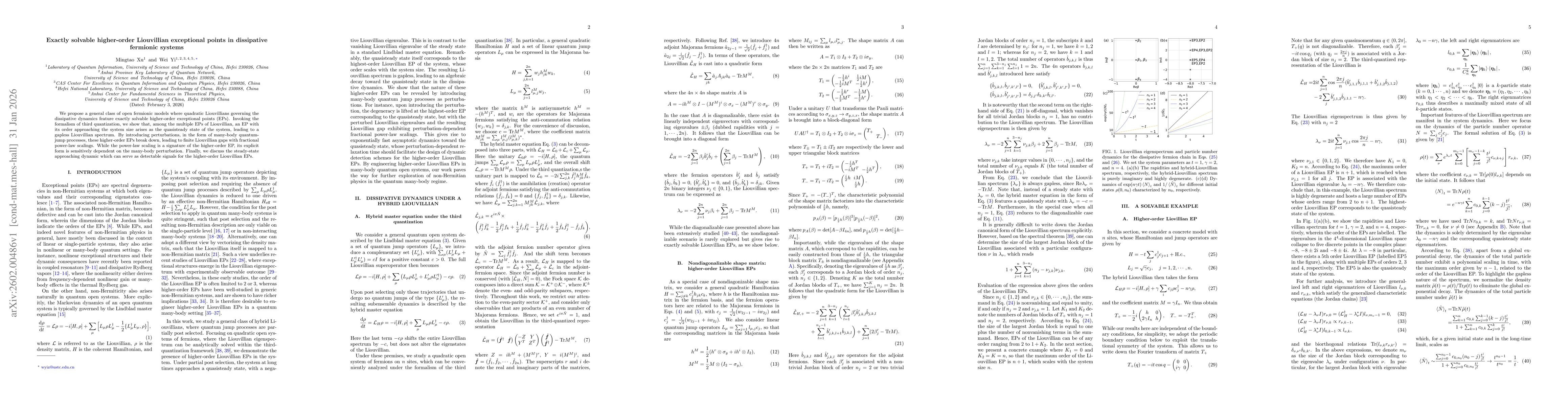 Thumbnail for Exactly solvable higher-order Liouvillian exceptional points in dissipative fermionic systems