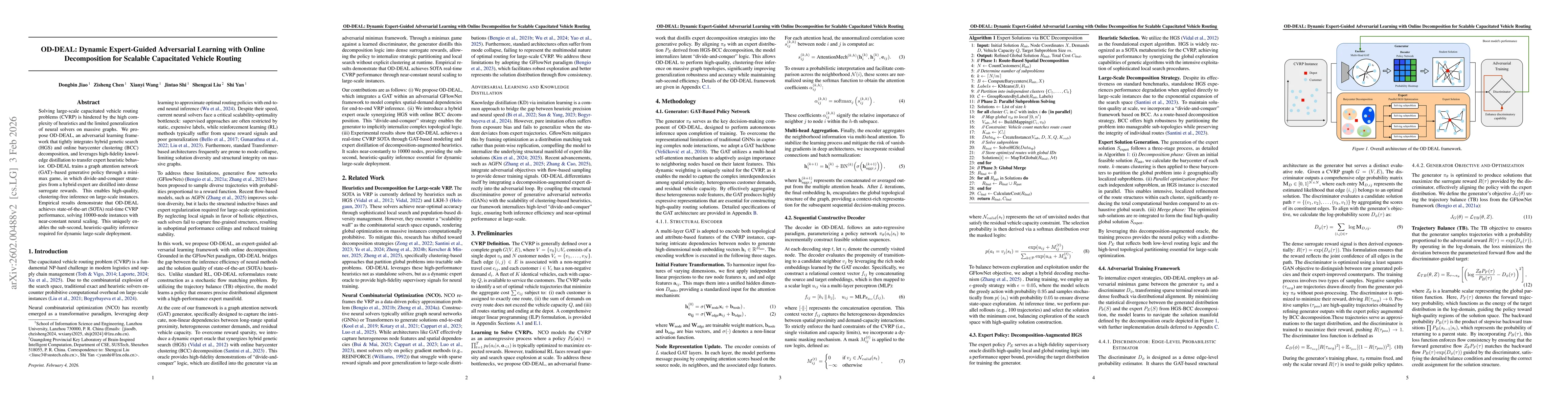 Thumbnail for OD-DEAL: Dynamic Expert-Guided Adversarial Learning with Online Decomposition for Scalable Capacitated Vehicle Routing