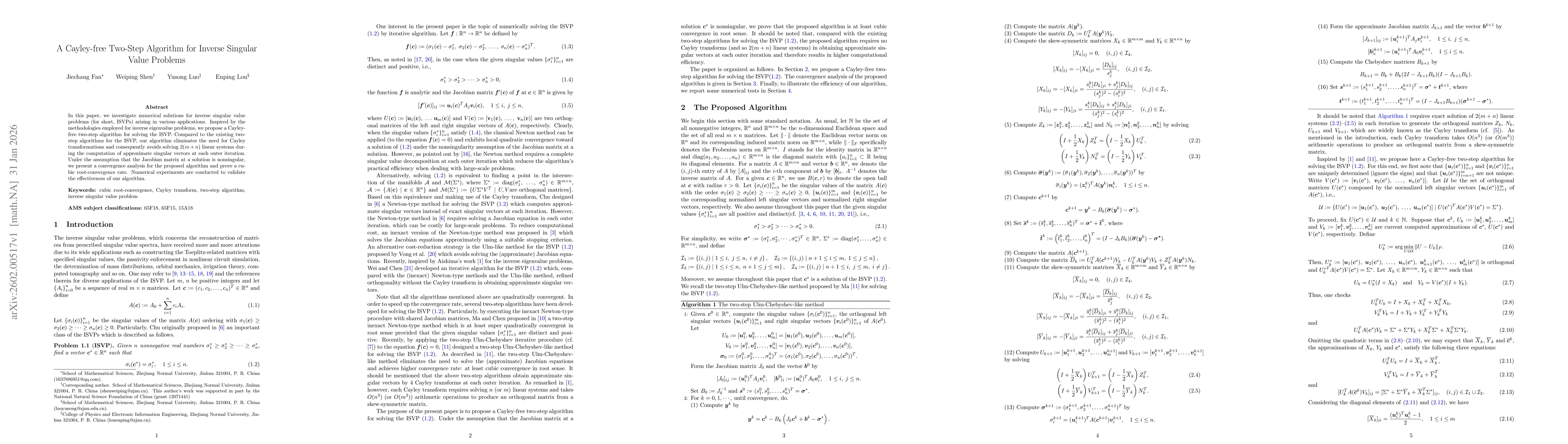 Thumbnail for A Cayley-free Two-Step Algorithm for Inverse Singular Value Problems