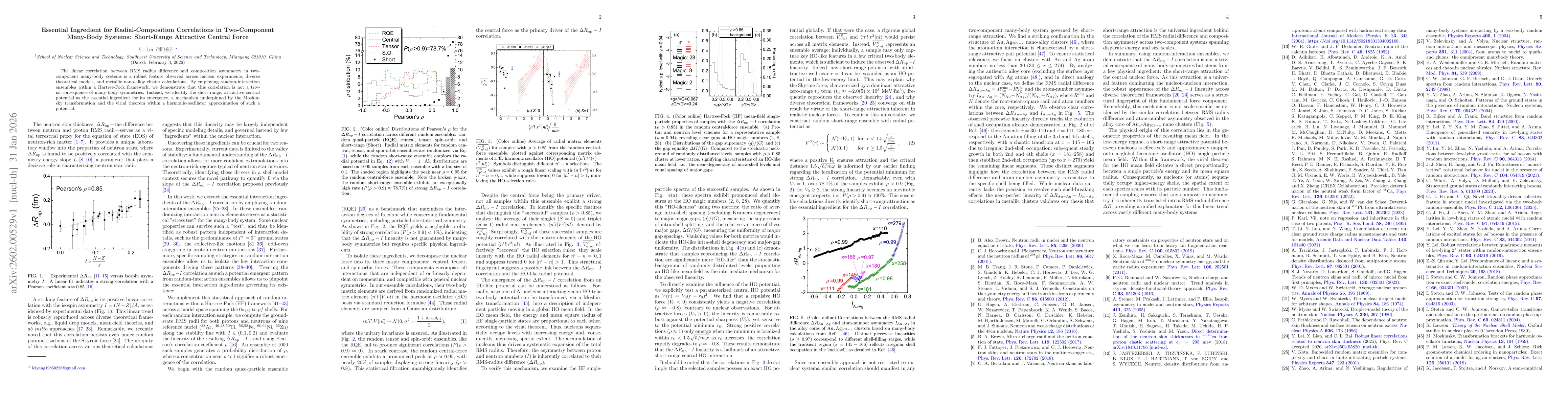 Thumbnail for Essential Ingredient for Radial-Composition Correlations in Two-Component Many-Body Systems: Short-Range Attractive Central Force