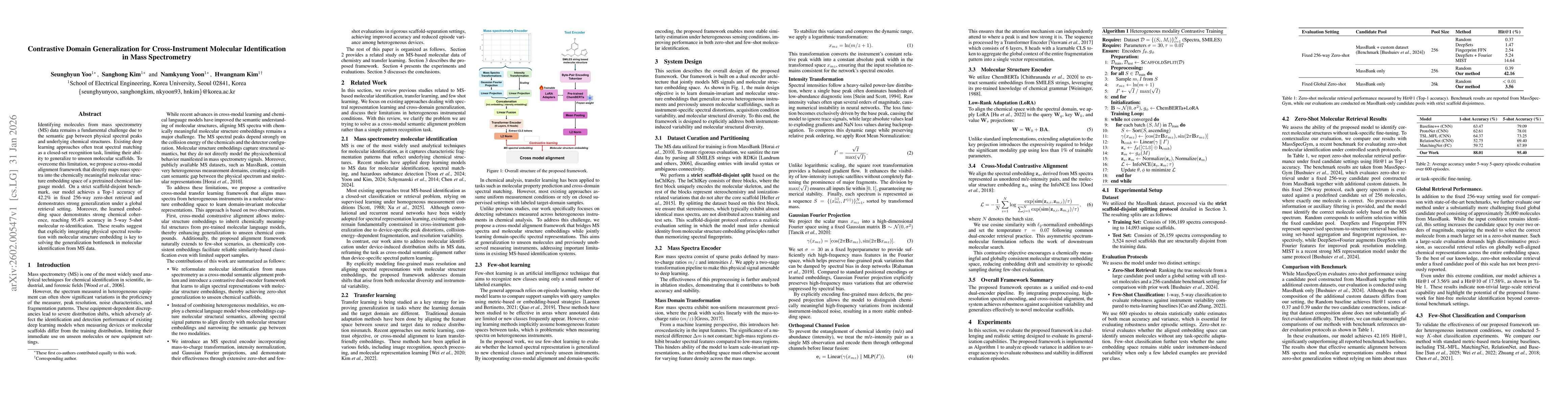 Thumbnail for Contrastive Domain Generalization for Cross-Instrument Molecular Identification in Mass Spectrometry
