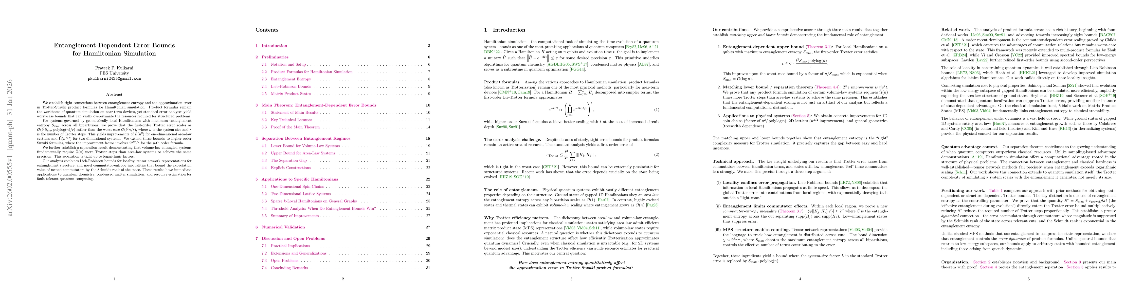 Thumbnail for Entanglement-Dependent Error Bounds for Hamiltonian Simulation