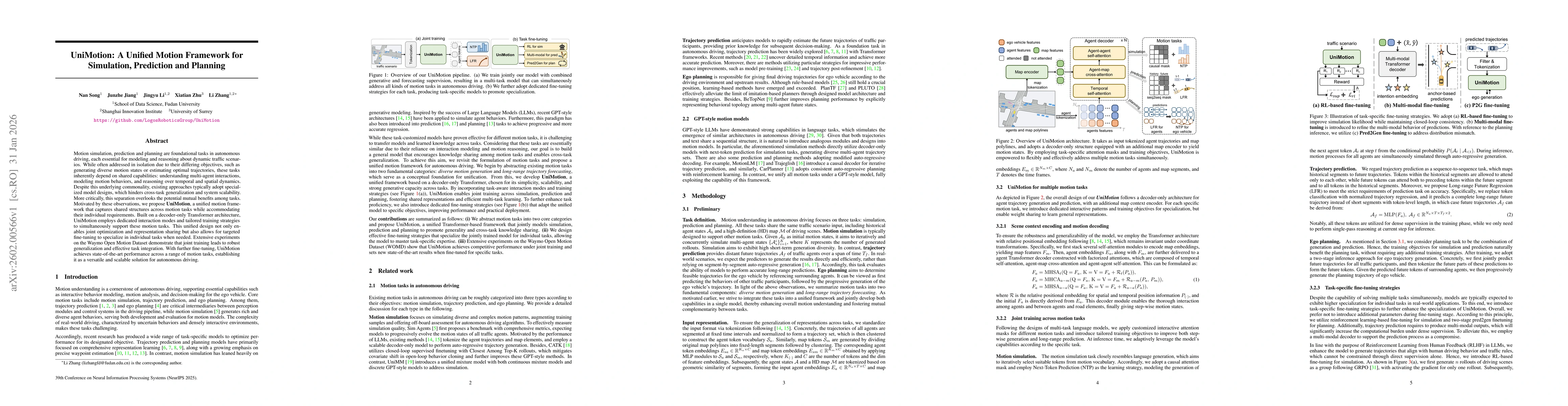 Thumbnail for UniMotion: A Unified Motion Framework for Simulation, Prediction and Planning