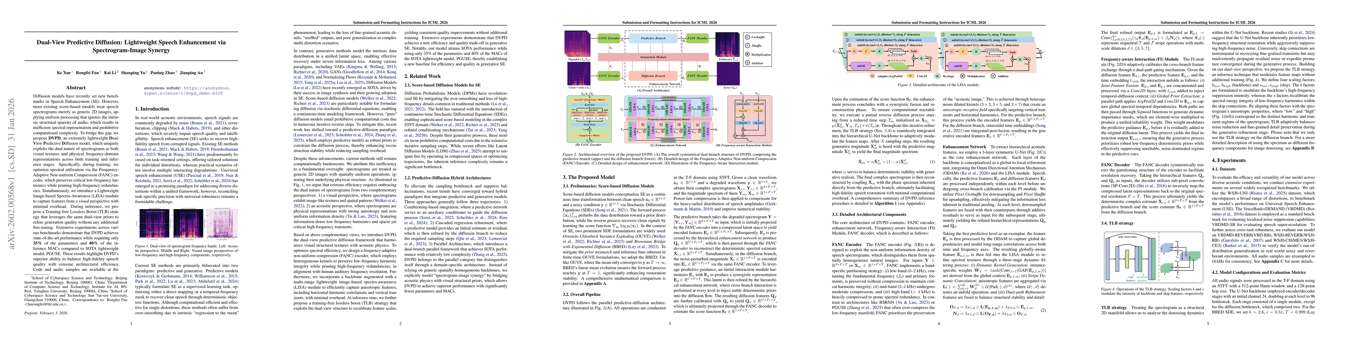 Thumbnail for Dual-View Predictive Diffusion: Lightweight Speech Enhancement via Spectrogram-Image Synergy