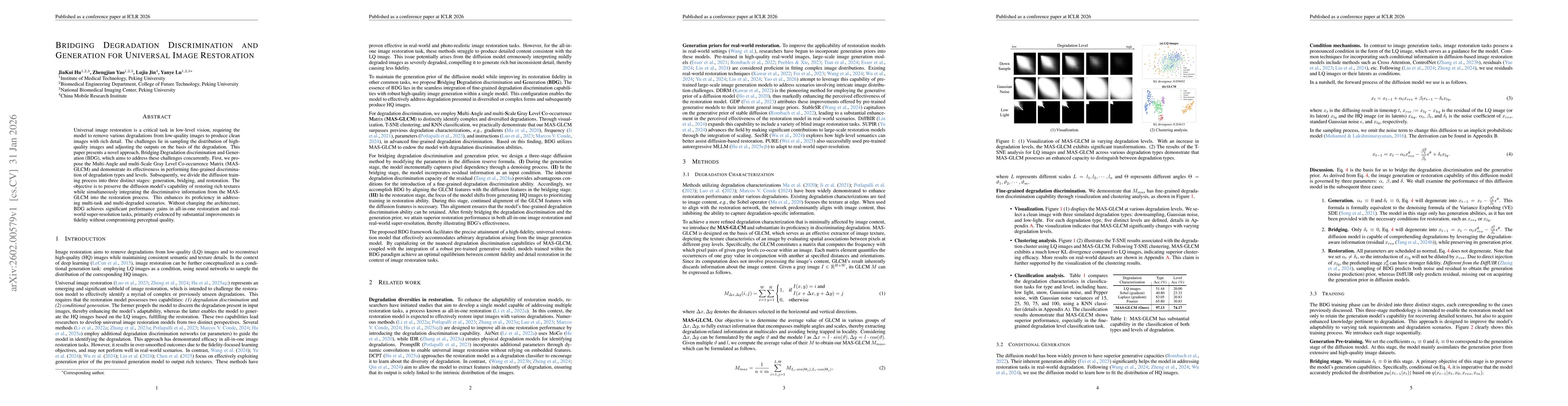 Thumbnail for Bridging Degradation Discrimination and Generation for Universal Image Restoration