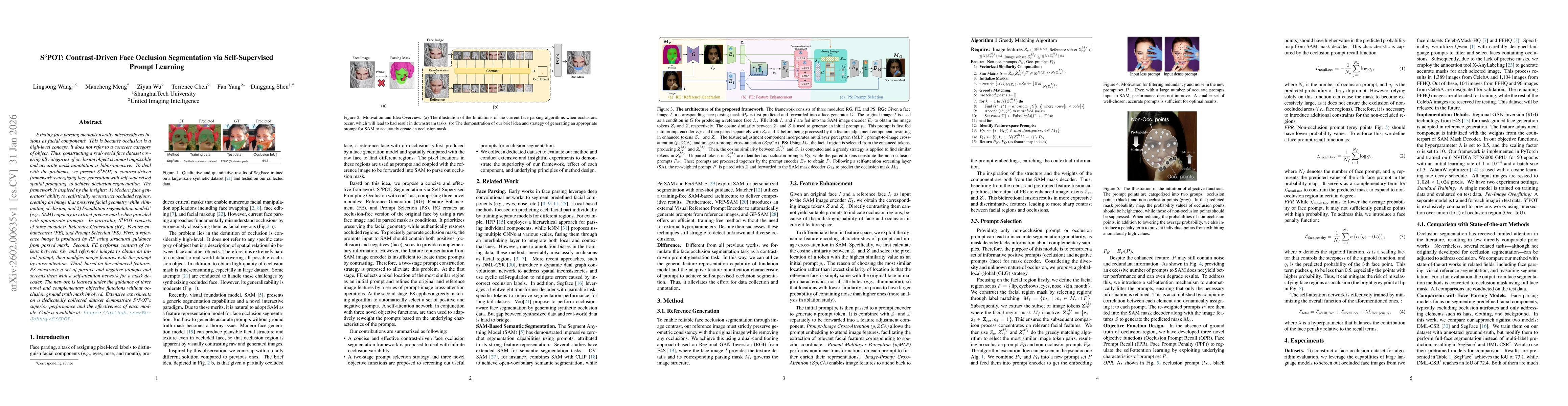 Thumbnail for S$^3$POT: Contrast-Driven Face Occlusion Segmentation via Self-Supervised Prompt Learning