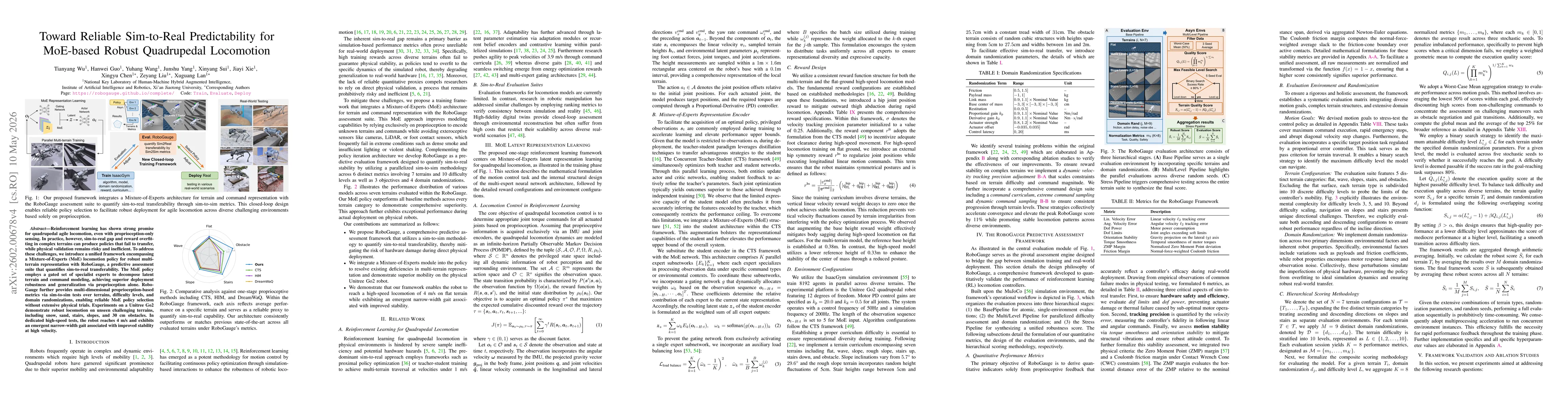Thumbnail for Toward Reliable Sim-to-Real Predictability for MoE-based Robust Quadrupedal Locomotion