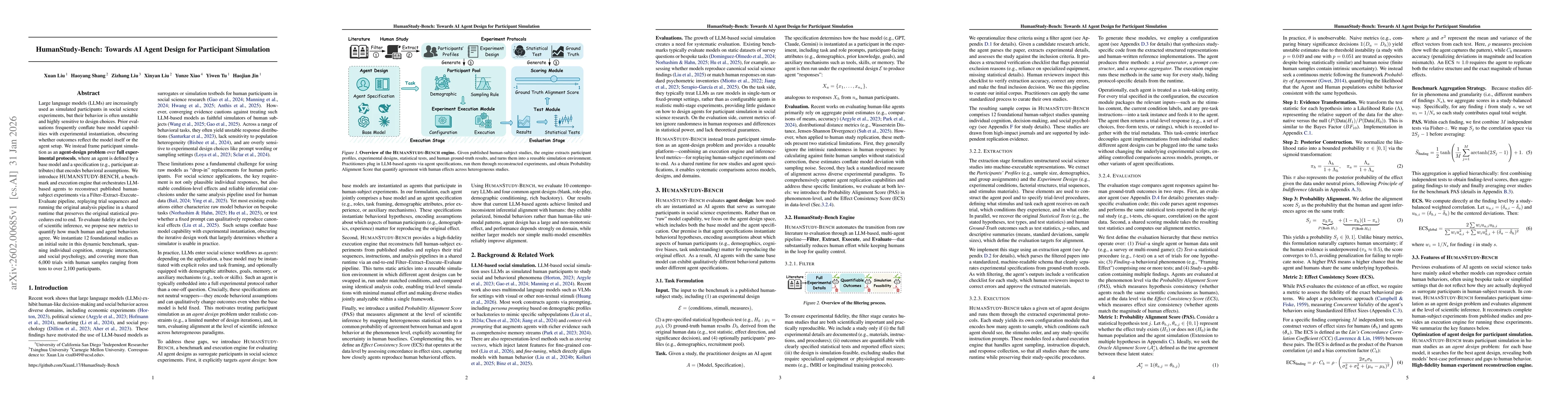 Thumbnail for HumanStudy-Bench: Towards AI Agent Design for Participant Simulation