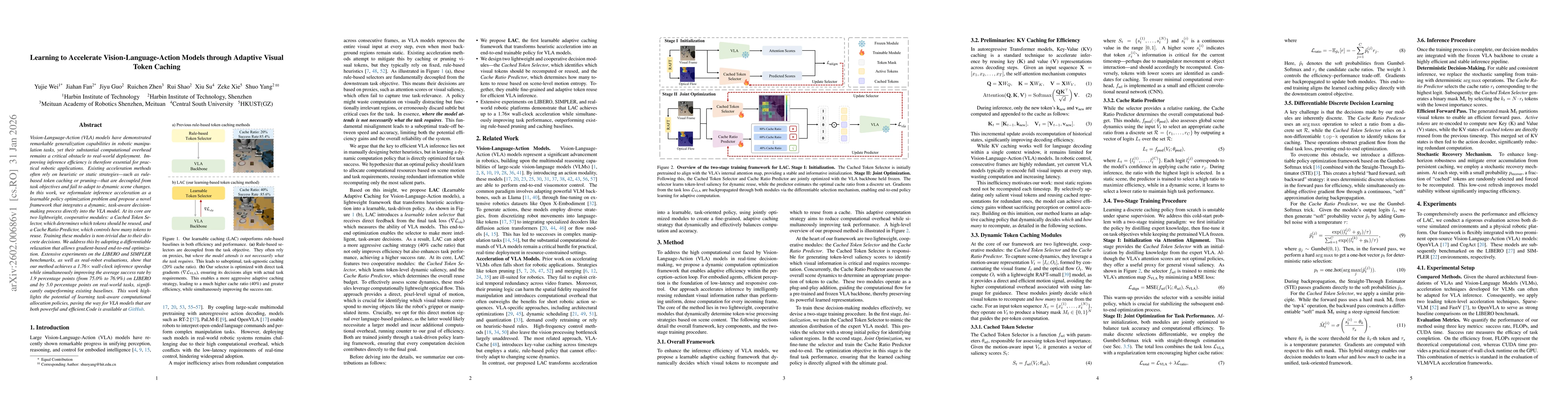 Thumbnail for Learning to Accelerate Vision-Language-Action Models through Adaptive Visual Token Caching