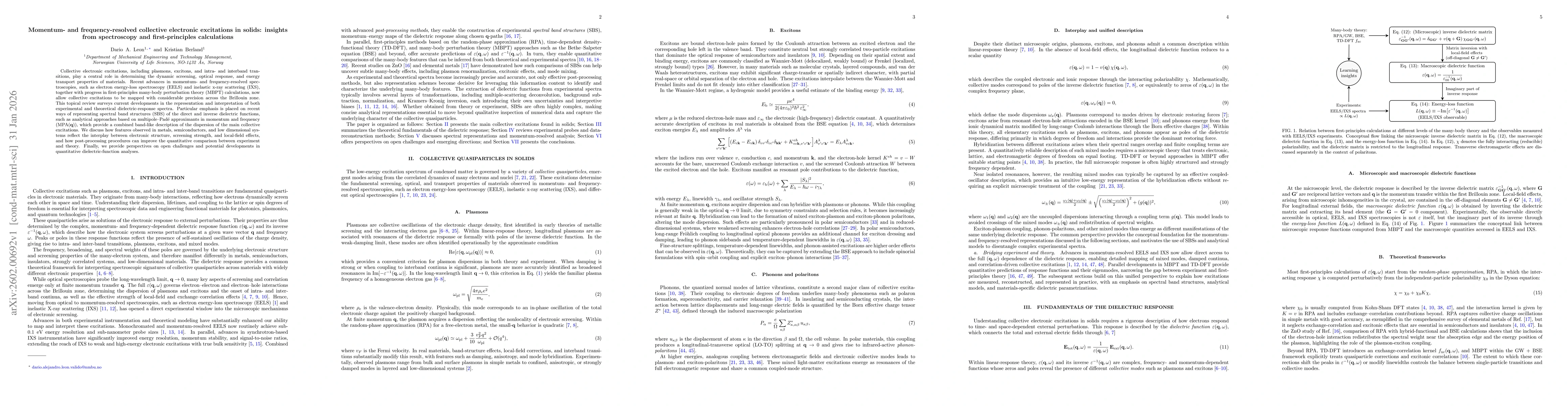 Thumbnail for Momentum- and frequency-resolved collective electronic excitations in solids: insights from spectroscopy and first-principles calculations