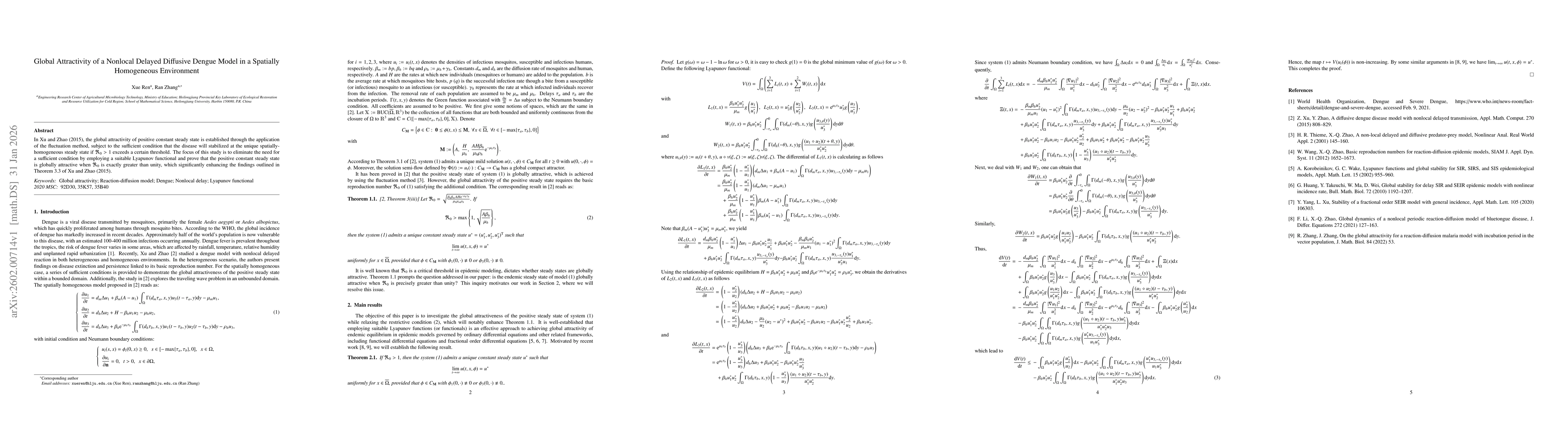 Thumbnail for Global Attractivity of a Nonlocal Delayed Diffusive Dengue Model in a Spatially Homogeneous Environment