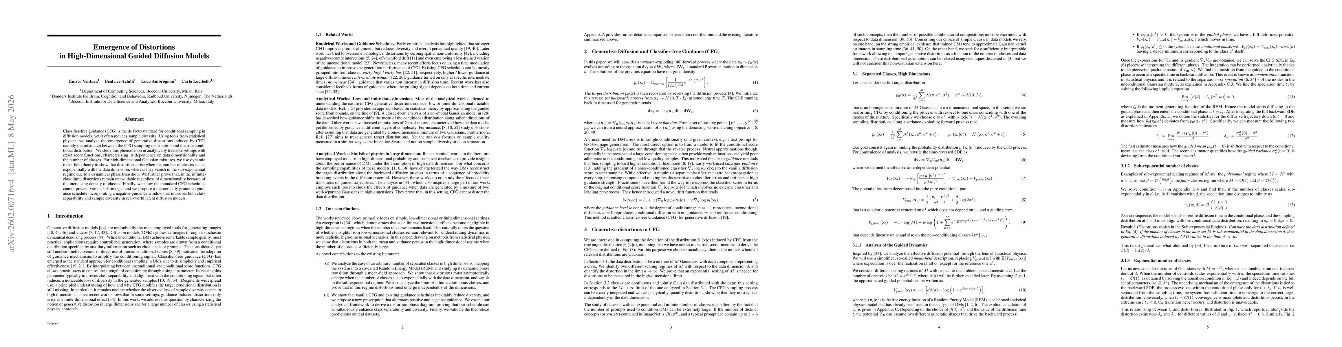 Thumbnail for Emergence of Distortions in High-Dimensional Guided Diffusion Models