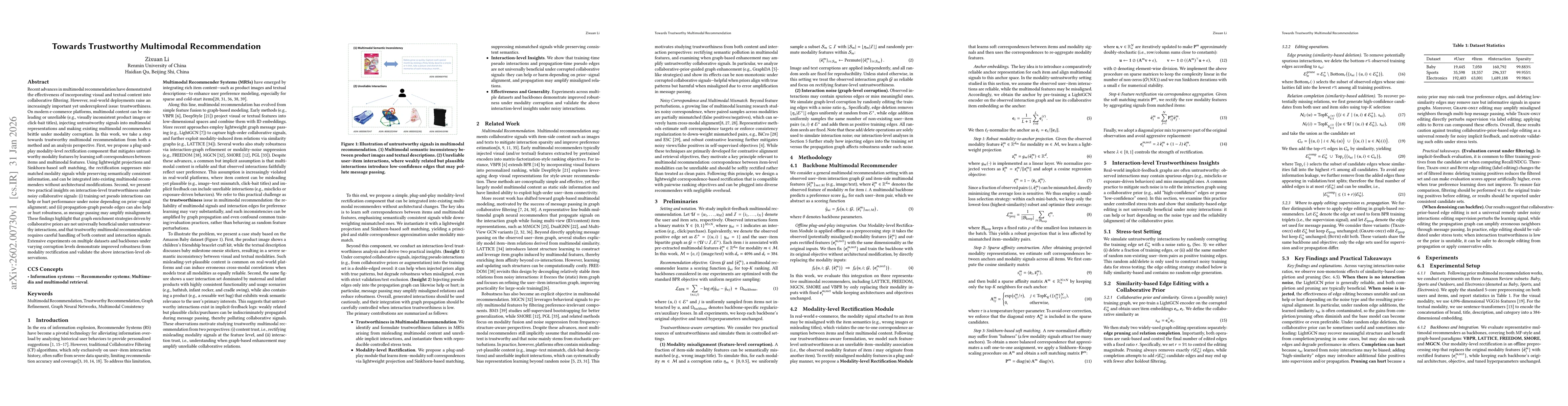 Thumbnail for Towards Trustworthy Multimodal Recommendation