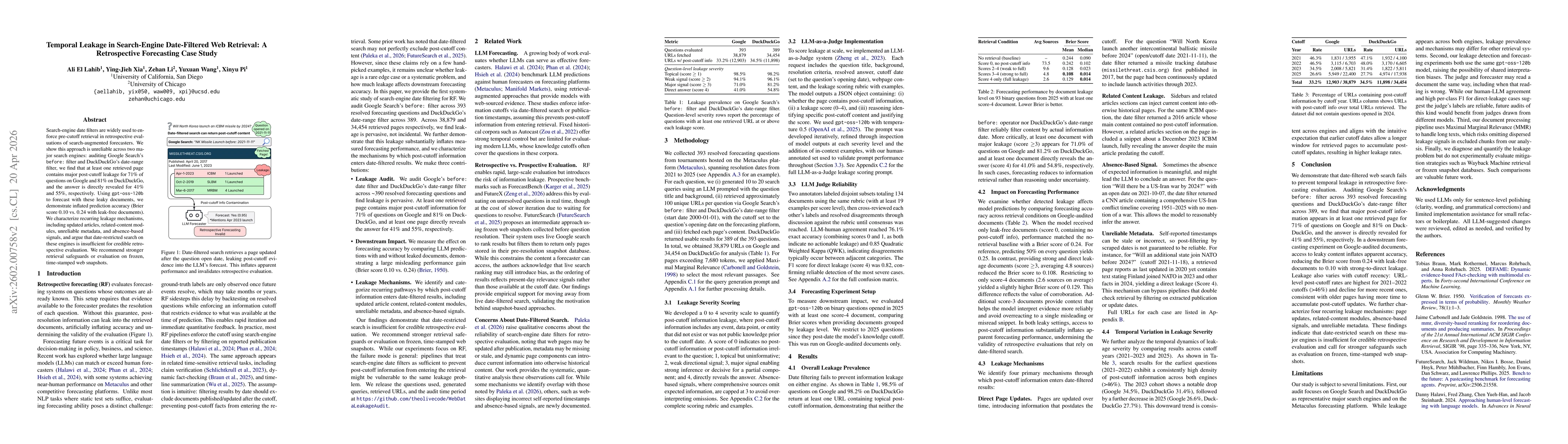 Thumbnail for Temporal Leakage in Search-Engine Date-Filtered Web Retrieval: A Case Study from Retrospective Forecasting