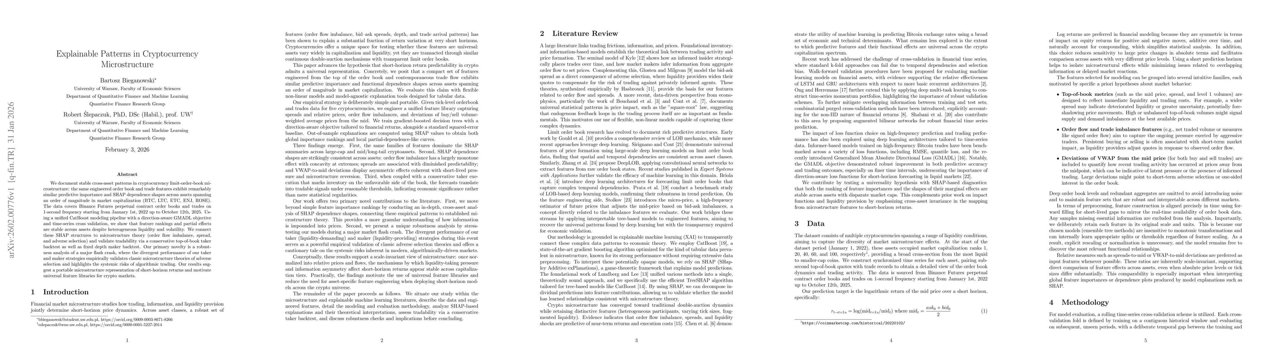 Thumbnail for Explainable Patterns in Cryptocurrency Microstructure