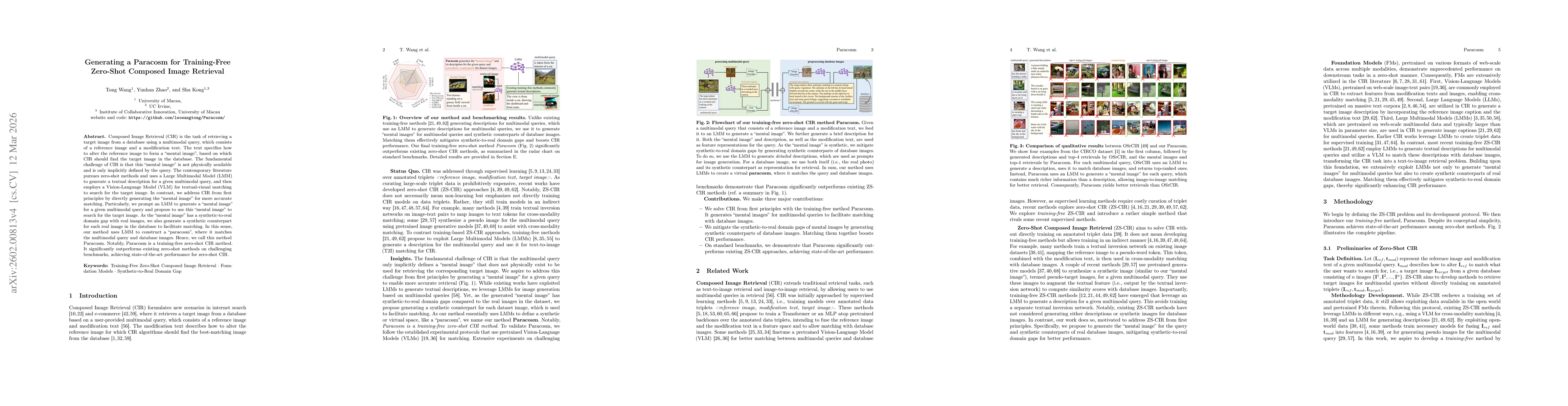Thumbnail for Generating a Paracosm for Training-Free Zero-Shot Composed Image Retrieval