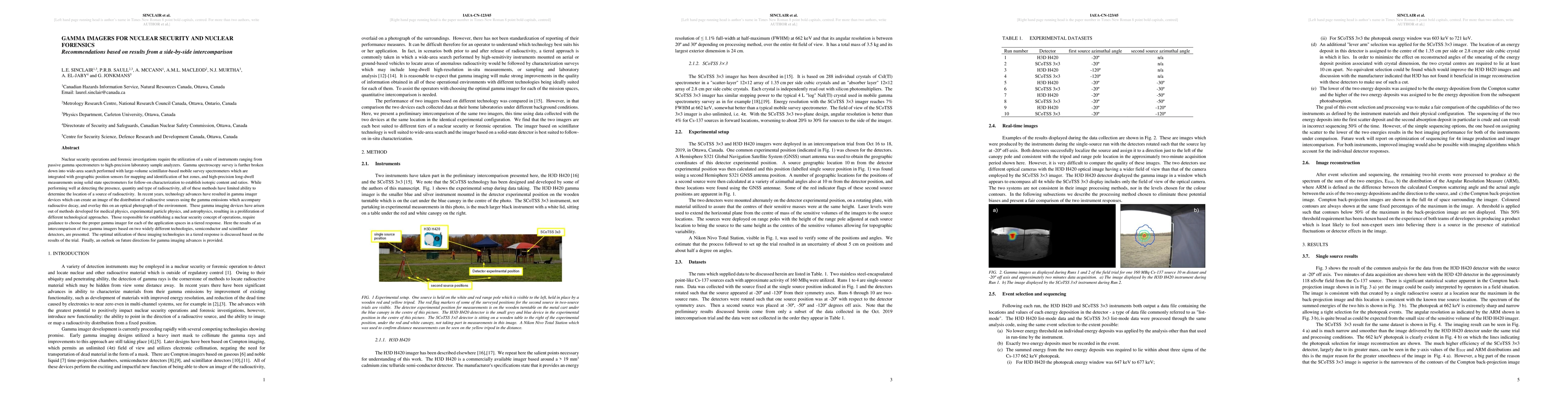 Thumbnail for Gamma Imagers for Nuclear Security and Nuclear Forensics: Recommendations based on results from a side-by-side intercomparison