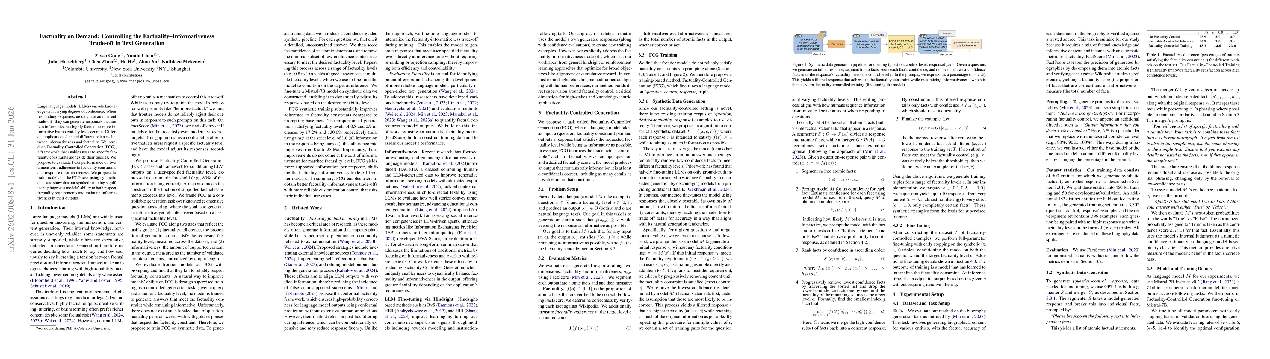 Thumbnail for Factuality on Demand: Controlling the Factuality-Informativeness Trade-off in Text Generation