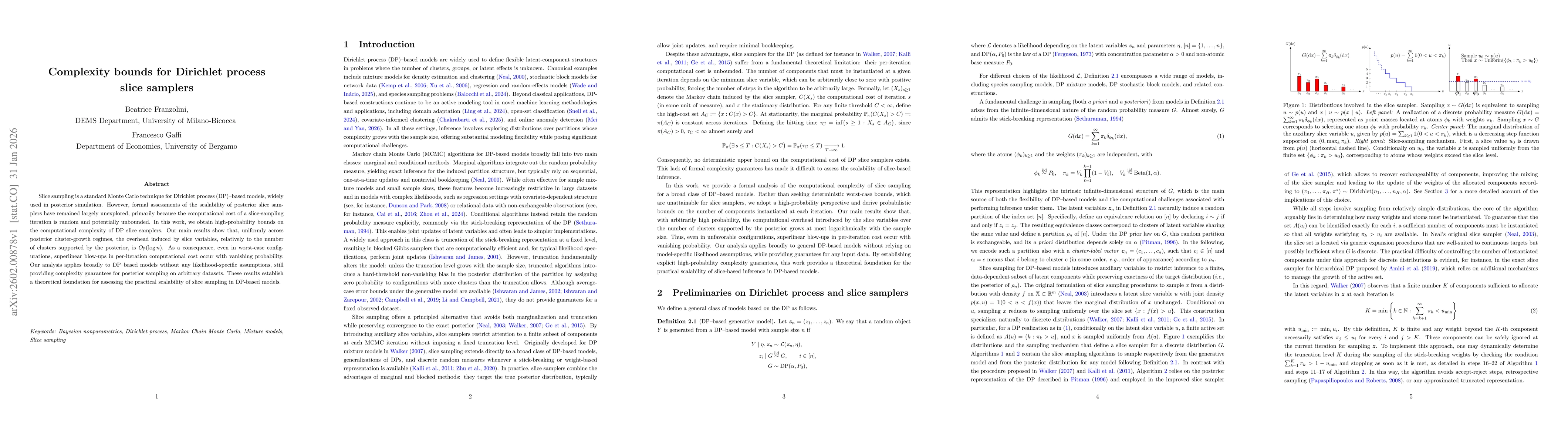 Thumbnail for Complexity bounds for Dirichlet process slice samplers