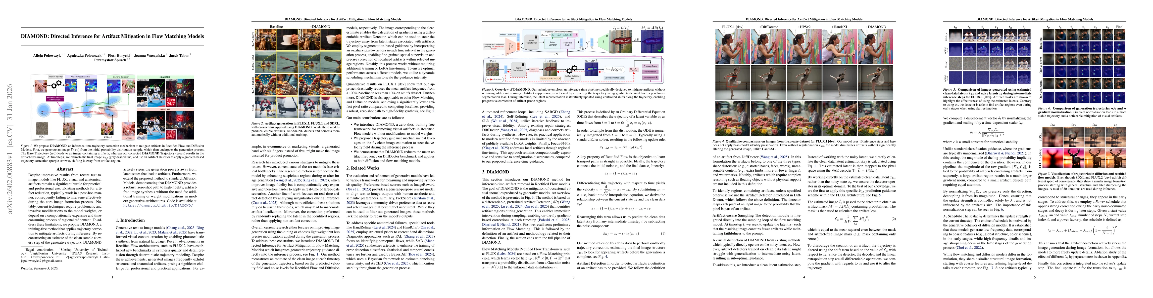 Thumbnail for DIAMOND: Directed Inference for Artifact Mitigation in Flow Matching Models