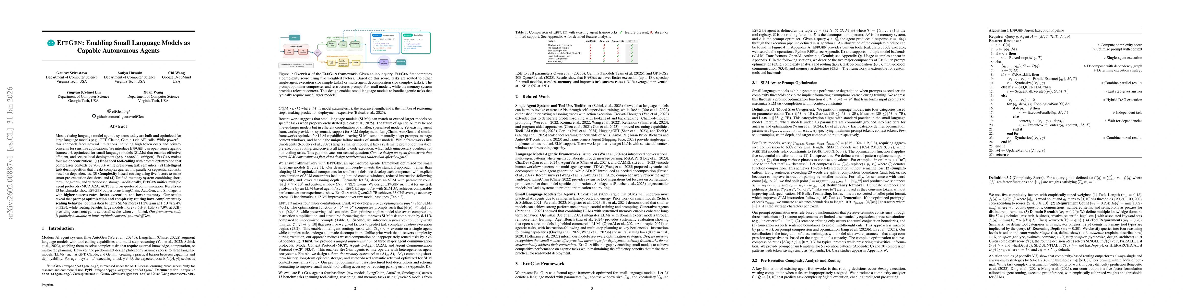 Thumbnail for EffGen: Enabling Small Language Models as Capable Autonomous Agents