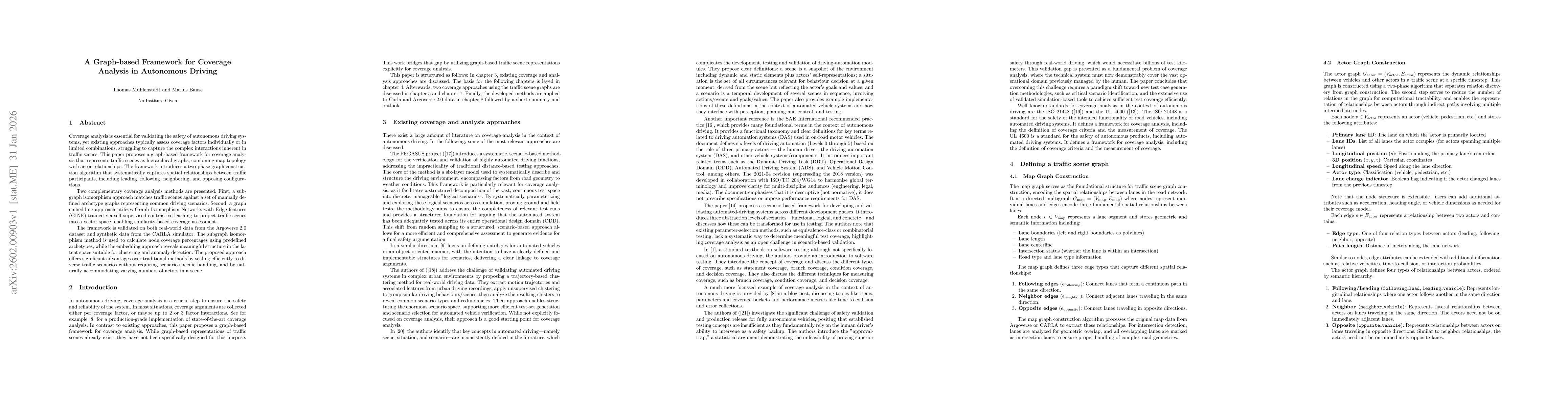Thumbnail for A Graph-based Framework for Coverage Analysis in Autonomous Driving