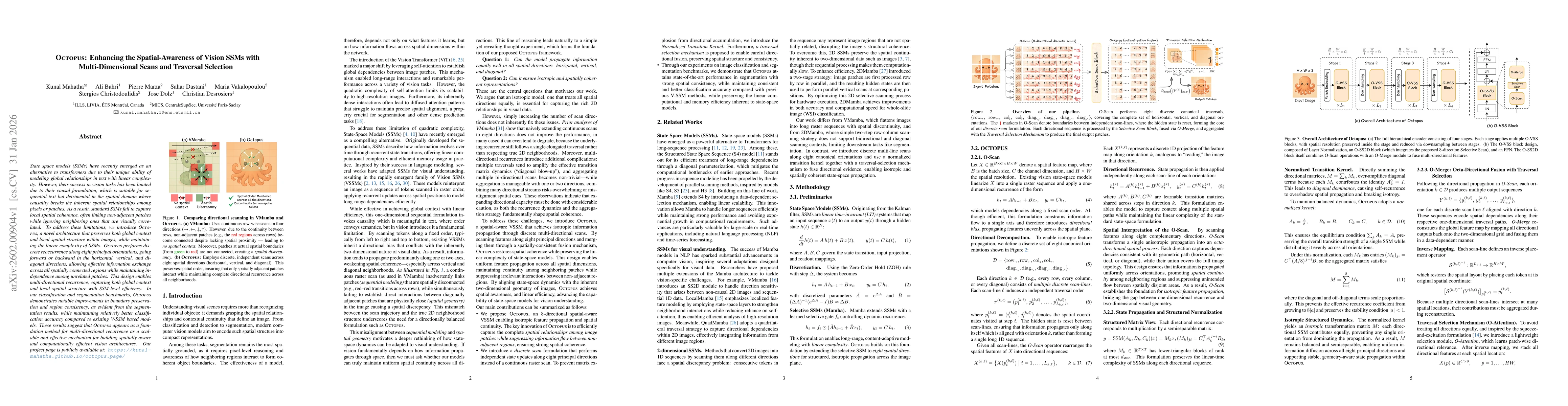 Thumbnail for OCTOPUS: Enhancing the Spatial-Awareness of Vision SSMs with Multi-Dimensional Scans and Traversal Selection