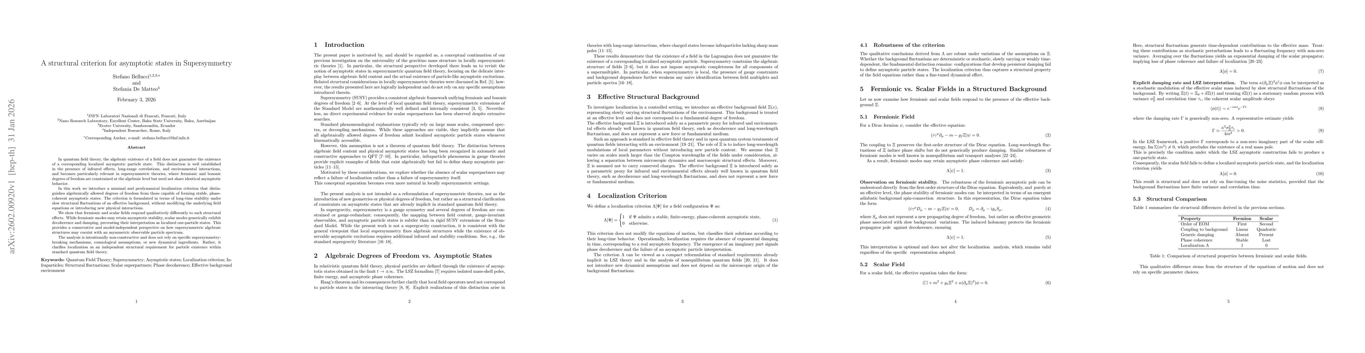 Thumbnail for A structural criterion for asymptotic states in Supersymmetry